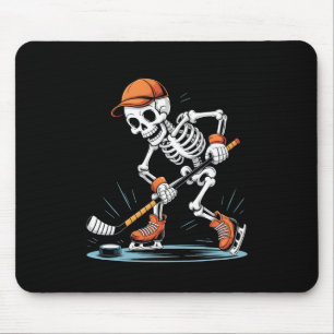 Skeleton Ice Hockey Halloween Costume  Mouse Pad
