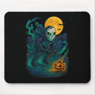 Skeleton Ice Hockey Halloween Sport Costume Men Bo Mouse Pad