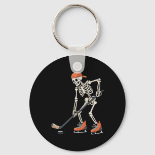 Skeleton Ice Hockey Men Boys Kids Halloween Costum Key Ring