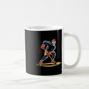 Skeleton Ice Hockey Player Funny Skater Design Coffee Mug