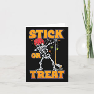 Skeleton Ice Hockey Player Halloween Costume Boys Card