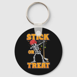 Skeleton Ice Hockey Player Halloween Costume Boys Key Ring