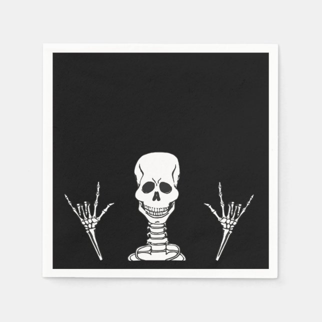 Skeleton ILY Napkins (Front)