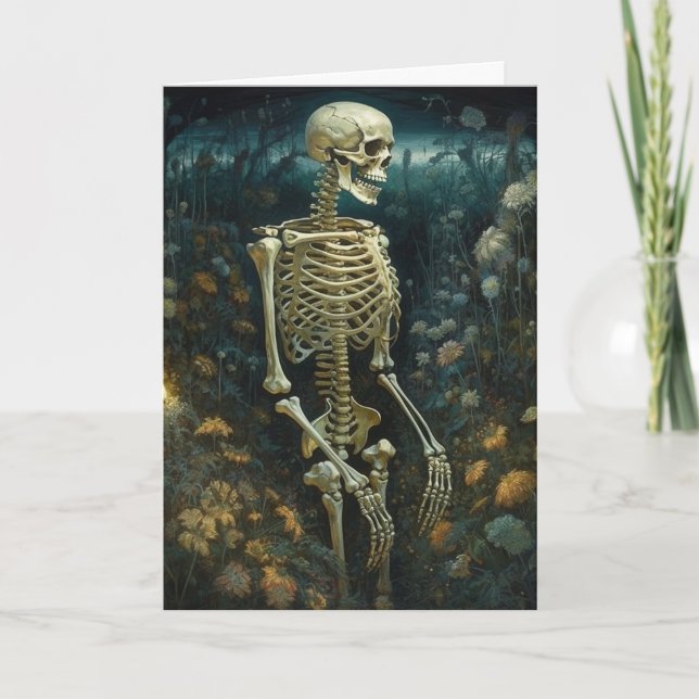 Skeleton in a Night Garden All Occasions  Card (Front)