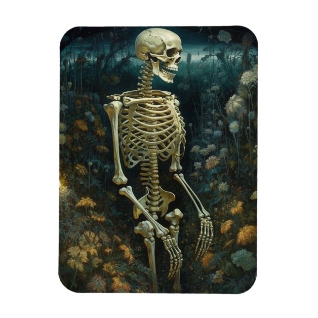 Skeleton in a Night Garden All Occasions  Magnet (Vertical)