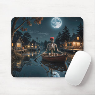 Skeleton In a Rowboat Mouse Pad