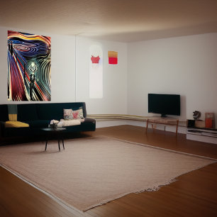 Skeleton in a suit    AI Art  Poster