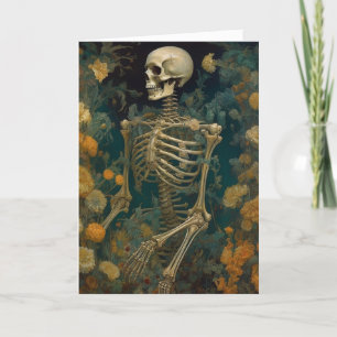 Skeleton in a Yellow Flower Garden All Occasions  Card