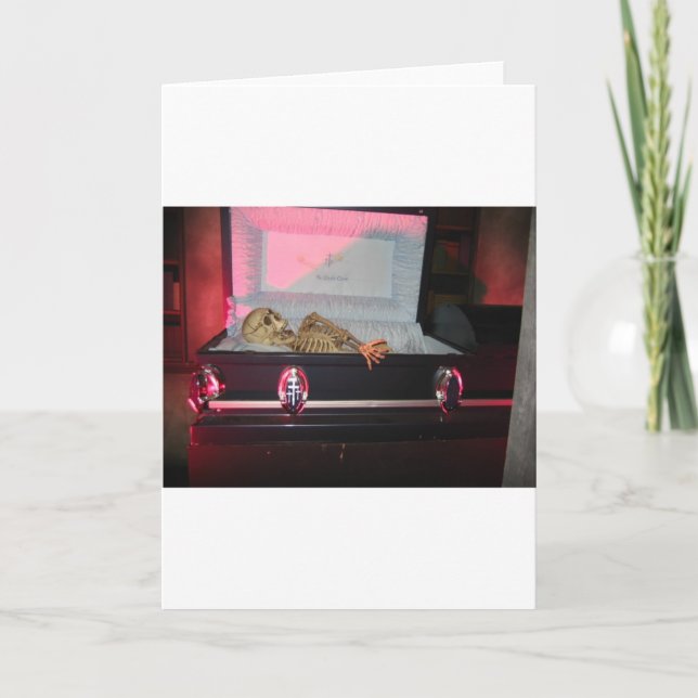 skeleton in coffin card (Front)