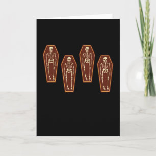 Skeleton In Coffin Coffins Halloween Card