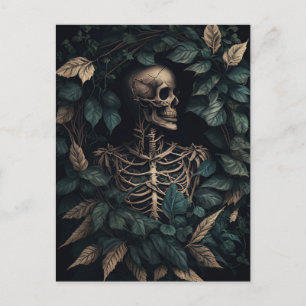 Skeleton in Plants Postcard