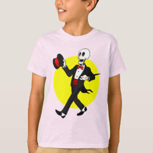 Skeleton in Tuxedo Suit T-Shirt