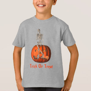 Skeleton Jack O Lantern Cute Halloween T-Shirt