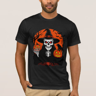 Skeleton Jack O Lantern Halloween Night Glow ✨ T-Shirt