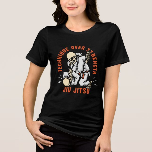 Skeleton Jiu Jitsu Tri-Blend Shirt (Front)