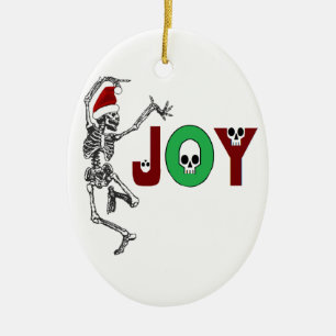 Skeleton Joy Ceramic Tree Decoration