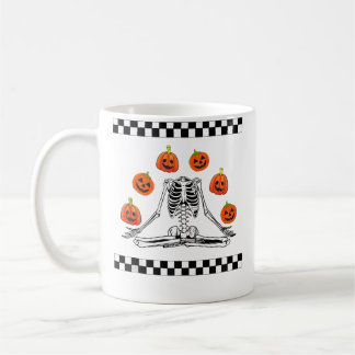 Skeleton Juggling Pumpkin Head Funny Skeleton Hall Coffee Mug