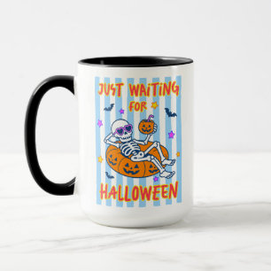 Skeleton Just Waiting for Halloween Mug