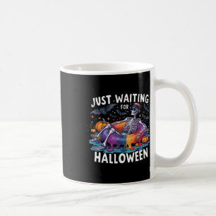 Skeleton Just Waiting For Halloween Spooky Season  Coffee Mug