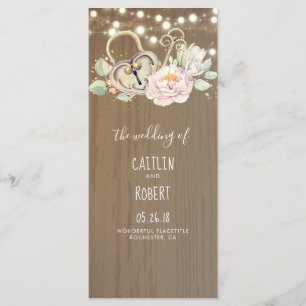 Skeleton Key and Lock Vintage Wedding Programs
