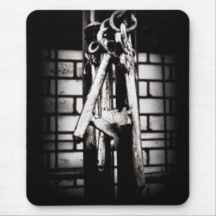 Skeleton Keys and Brick Wall Mouse Pad
