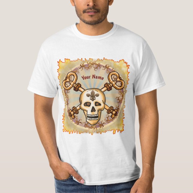 Skeleton Keys skull  T-Shirt (Front)
