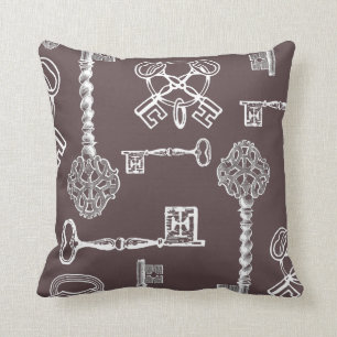 Skeleton Keys Throw Pillow