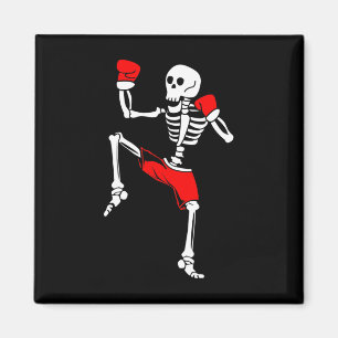Skeleton Kickboxing Fighter Muay Thai Magnet
