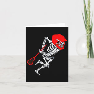 Skeleton Lacrosse Shirt Halloween Card