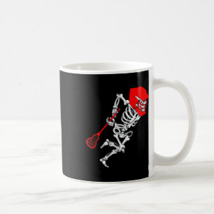 Skeleton Lacrosse Shirt Halloween Coffee Mug