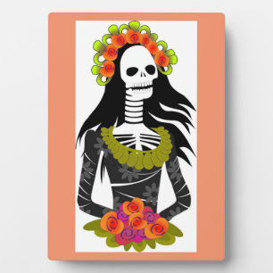 SKELETON LADY PLAQUE