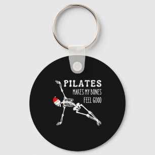 Skeleton Lates Makes My Bones Feel Good Meditation Key Ring