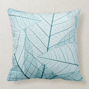 skeleton leaves cushion