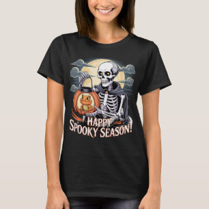 Skeleton & Lizard Halloween Lantern Art T-Shirt