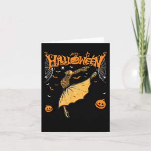 Skeleton Llerinas Llet Dance Cute Halloween Costum Card