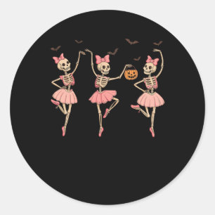 Skeleton Llet Positions1 Classic Round Sticker
