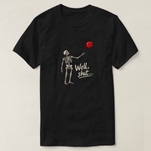 Skeleton Lost Balloon, Dark Humour Halloween T-Shirt