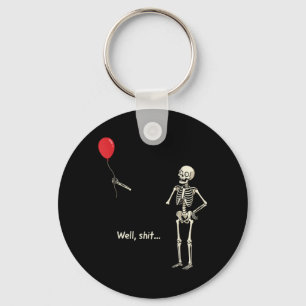 Skeleton Lost Balloon Stuff Skeleton Funny Key Ring