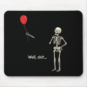 Skeleton Lost Balloon Stuff Skeleton Funny Mouse Pad