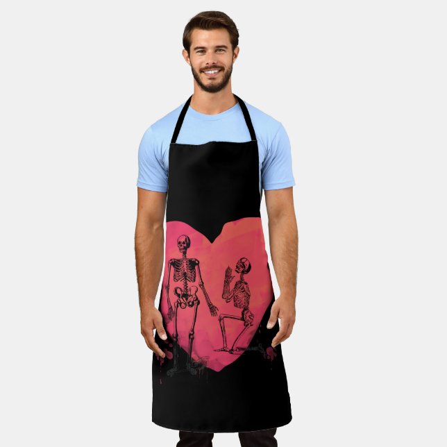 Skeleton Love Apron (Worn)