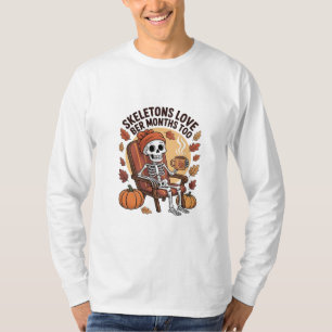 Skeleton Loves Ber Months Too Spooky T-Shirt
