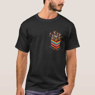 Skeleton Mariachi Band Serape Pocket Cinco De Mayo T-Shirt