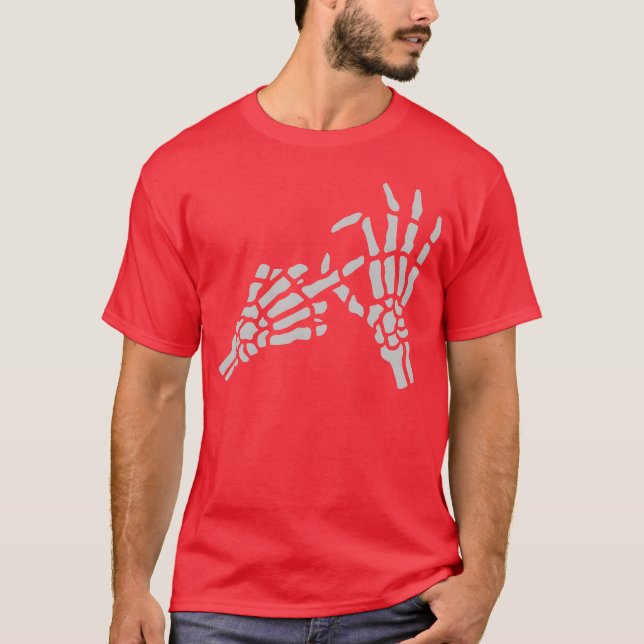 skeleton middle finger hole friends T-Shirt (Front)