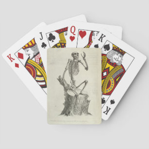 Skeleton Monkey Playing Cards
