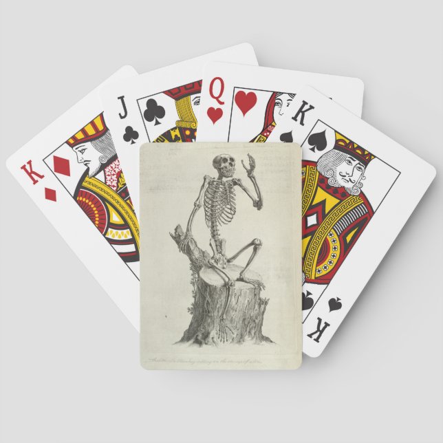 Skeleton Monkey Playing Cards (Back)