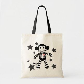 Skeleton Monkey Tote Bag