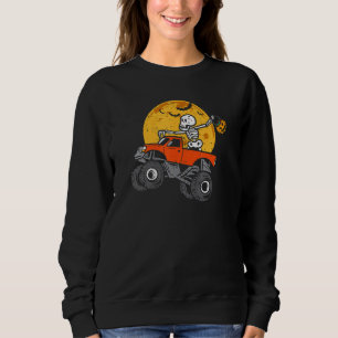 Skeleton Monster Truck Moon Candy Toddler Boys Hal Sweatshirt