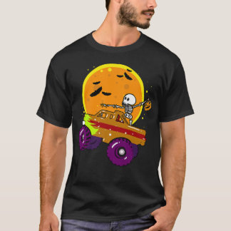 Skeleton Monster Truck Moon Candy Toddler Boys Hal T-Shirt