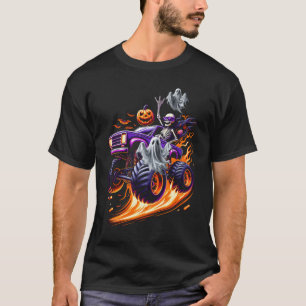 Skeleton Monsters Truck Halloween Ghosts Pumpkin a T-Shirt