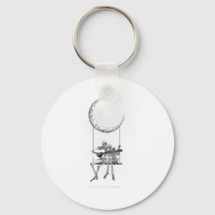Skeleton Moon Band Tees - Rock And Roll Concert Gr Key Ring